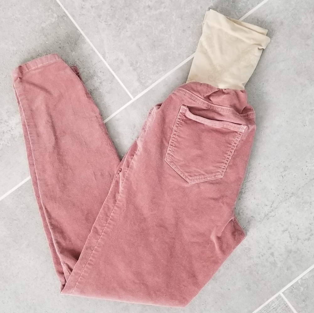 Jessica Simpson pink corduroy maternity pants